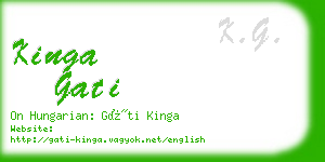 kinga gati business card